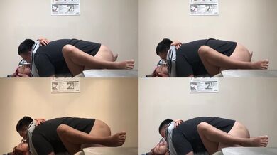 セクシーな妻と女性の同僚が公衆トイレでセックス