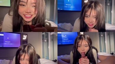 Singaporean sister gives blowjob to boyfriend