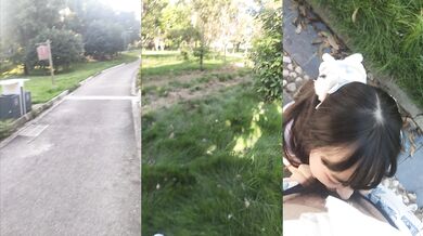 可愛清純妹妹在戶外幫主人口交