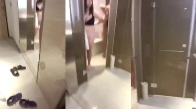 Girlfriends travel to the hotel and take a shower