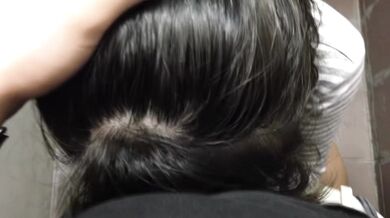 Singaporean girl sucks cum in public toilet