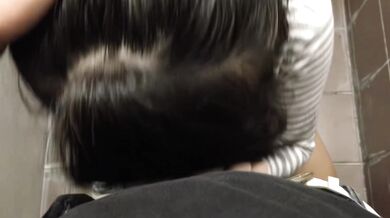 Singaporean girl sucks cum in public toilet
