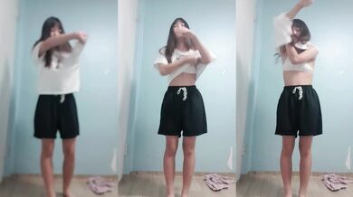 High school girl stripping selfie 07