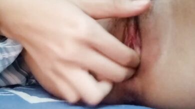 White socks JK sister digging hole selfie