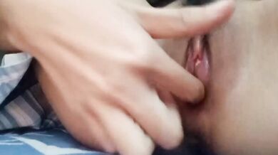 White socks JK sister digging hole selfie