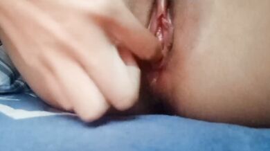 White socks JK sister digging hole selfie