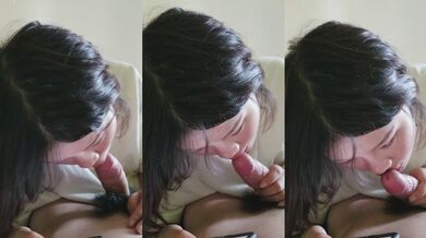 美しい女性がフェラチオをしている一人称視点