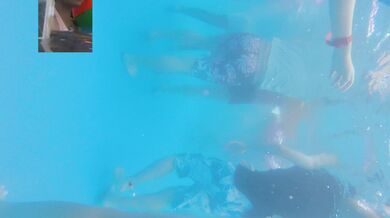 Super rare and super clear swimming pool water youth super tender full legs multi-angle super present feeling follow-up zero gravity top visual feast