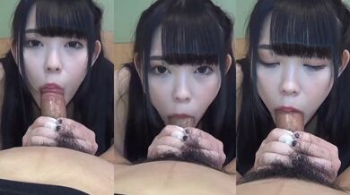 日本の女の子がチンポをしゃぶり、口の中に射精する