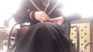 真空制服痴女がビデオでオナニー