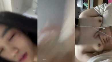 Beautiful girl Liang Jiaxin masturbates on video