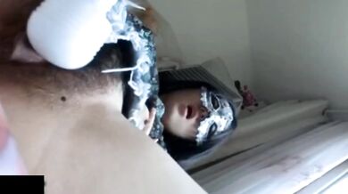 Skinny Bamboo Selfie Masturbation