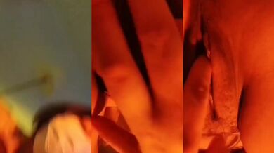 ウェブカメラでポニーテールの女の子がオナニーする