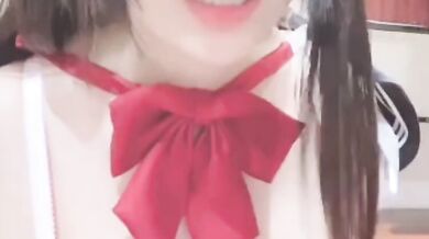 Sailor suit pink underwear white underwear