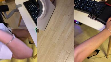 妹子玩電腦被要求口交