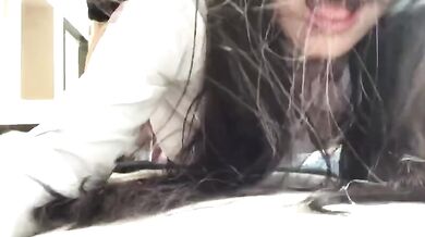 巨乳JK自拍被後入