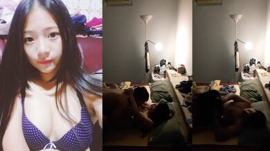 台湾の少女とタトゥーを入れた彼氏が自宅でセックスして自撮り