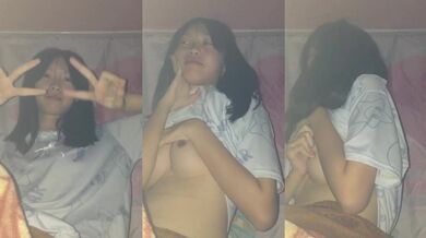 Campus Cutie Shows Off Her Adorable Look in Dorm Room