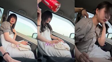 超可愛い女の子と 車内での打ち上げ
