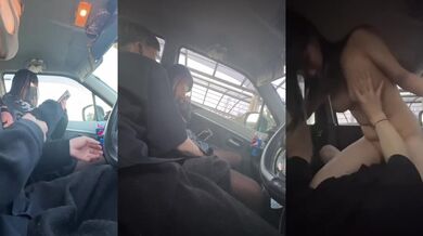College Students Having Sex in a Car