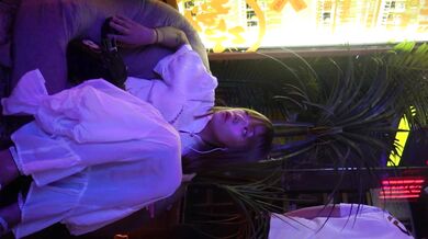 Shocking Undercover at Night Market: White Dress Beauty Goes Commando, Unexpectedly Bold and Daring