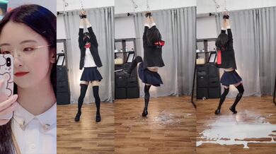 清純少女SM電擊調教跳舞