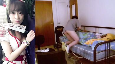 反差小女友 羅曉君(Crystal Lo) 自宅セックス動画流出5 - ベッドで騎乗位で激しく貫かれる