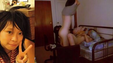 反差小女友 羅曉君(Crystal Lo) 自宅セックス動画流出9 - ベッド際で脚を広げピストン