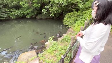 口内爆射正座イラマで口から溢れ出る大量精子... 〜車内で大量潮スプラッシュ