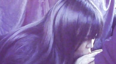 ぽっちゃり女子大生が車内でフェラをしてくれた