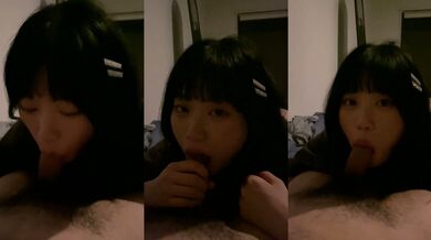 Cute Chinese Girl Gives a Blowjob