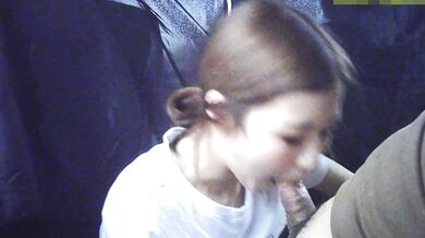 Nico's Car Blowjob: Stunning Mixed-Race Beauty