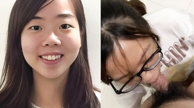 可愛いメガネっ娘のフェラチオ