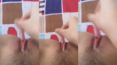 Bút cắm lỗ trên giường tự sướng