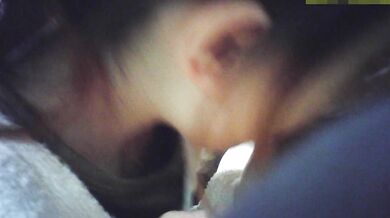 [ロングヘア]貧乳ポニーテール専門学生の車内フェラ2