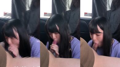 [清楚系黒髪ロング]サバサバ系女子大生の車内フェラ