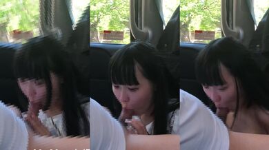 色白パイパン]ぴえん系女子の車内フェラ2