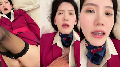 第一視角抽插鋼牙黑絲空姐