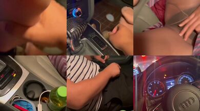 塞車中調戲美女空姐吃肉棒