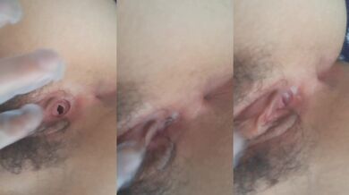 謎に手袋してクリオナしてる子