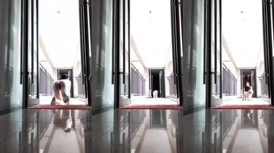 母狗露出自拍1-走廊溜達