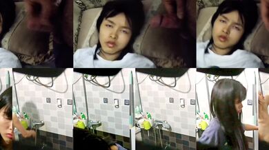 平時偷拍她洗澡還趁她醉酒無力反抗當她面顏射她