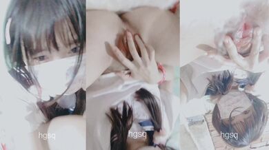 水手服口罩妹地上掰嫩逼