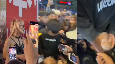 金發眼鏡女長沙街頭口交