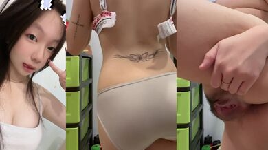 脱いだ制服で露出する