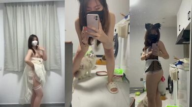 貧乳口罩美女發騷合輯1