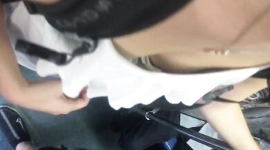 Female colleague exposed