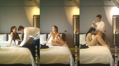 ホテルでセックスするタイの女子大生がこっそり撮影された