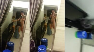 Taiwanese girl blows her boyfriend in the living room