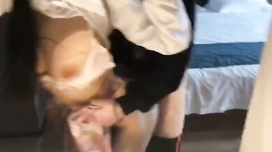 酒店後入巨乳JK打炮